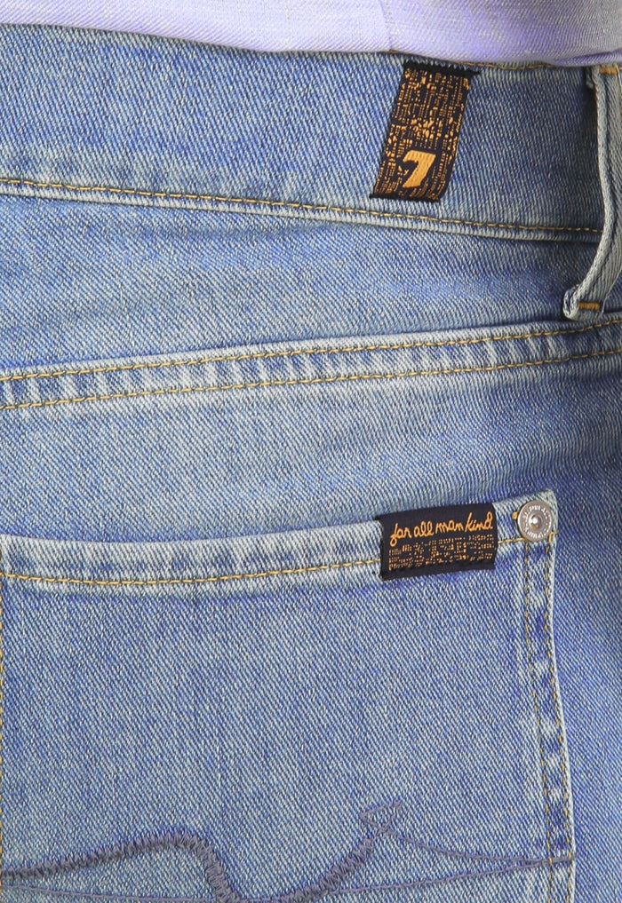 7 FOR ALL MANKIND Slimmy Tapered Left Hand Matira Jeans Blue - MAISONDEFASHION.COM