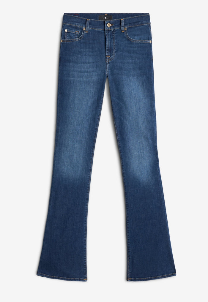 7 FOR ALL MANKIND WOMEN BOOTCUT Duchess Mid waist Jeans Mid Blue - MAISONDEFASHION.COM