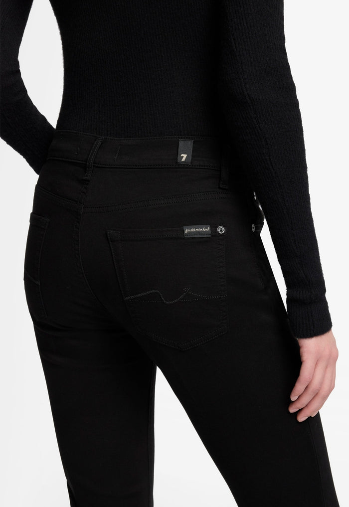 7 FOR ALL MANKIND WOMEN BOOTCUT Rinsed Mid Waist Jeans Black - MAISONDEFASHION.COM