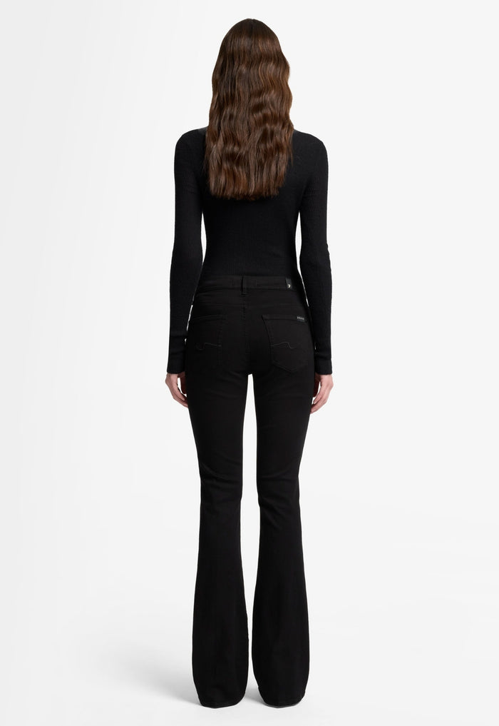 7 FOR ALL MANKIND WOMEN BOOTCUT Rinsed Mid Waist Jeans Black - MAISONDEFASHION.COM
