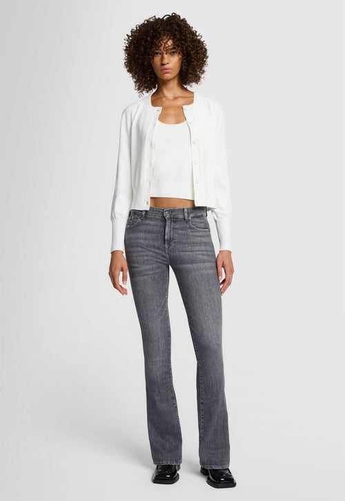 7 FOR ALL MANKIND WOMEN BOOTCUT Soho Slim Illusion Mid Waist Jeans Grey - MAISONDEFASHION.COM