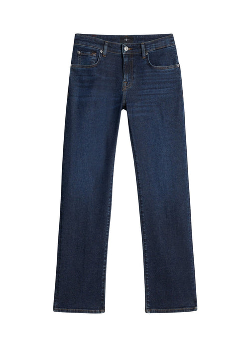 7 FOR ALL MANKIND WOMEN Calie Straight Jeans Bluecrest Dark Blue - MAISONDEFASHION.COM