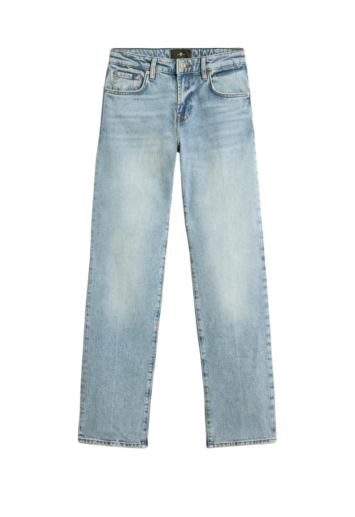 7 FOR ALL MANKIND WOMEN CALIE STRAIGHT Mid Waist Jeans Blue - MAISONDEFASHION.COM