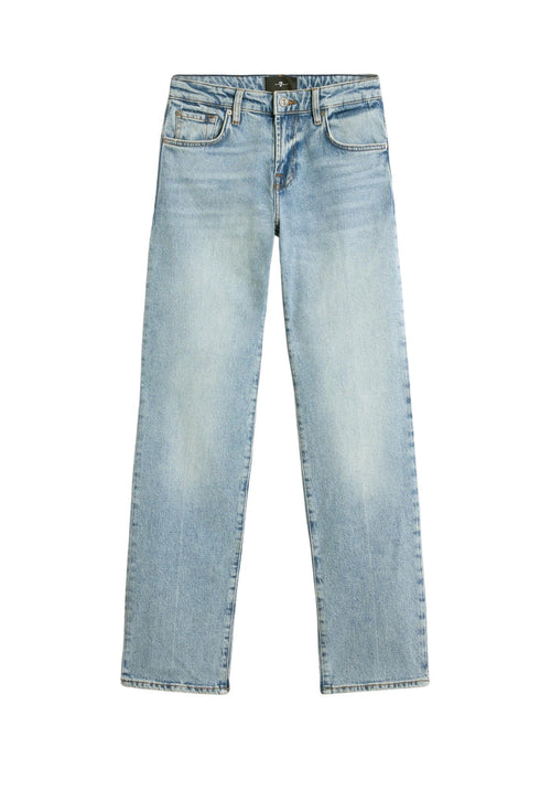 7 FOR ALL MANKIND WOMEN CALIE STRAIGHT Mid Waist Jeans Blue - MAISONDEFASHION.COM