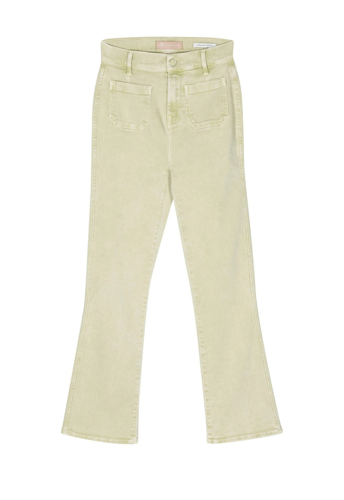 7 FOR ALL MANKIND WOMEN High-rise Slim-kick Jeans Patch Pockets Pear - MAISONDEFASHION.COM