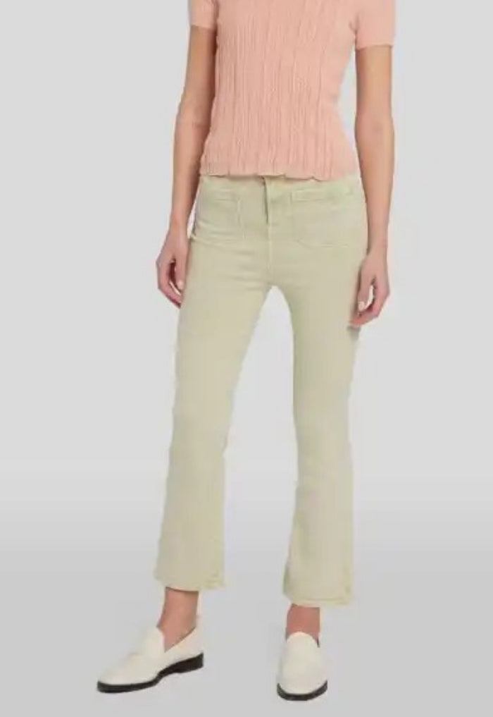 7 FOR ALL MANKIND WOMEN High-rise Slim-kick Jeans Patch Pockets Pear - MAISONDEFASHION.COM