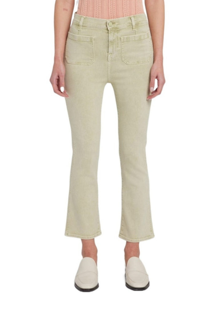 7 FOR ALL MANKIND WOMEN High-rise Slim-kick Jeans Patch Pockets Pear - MAISONDEFASHION.COM