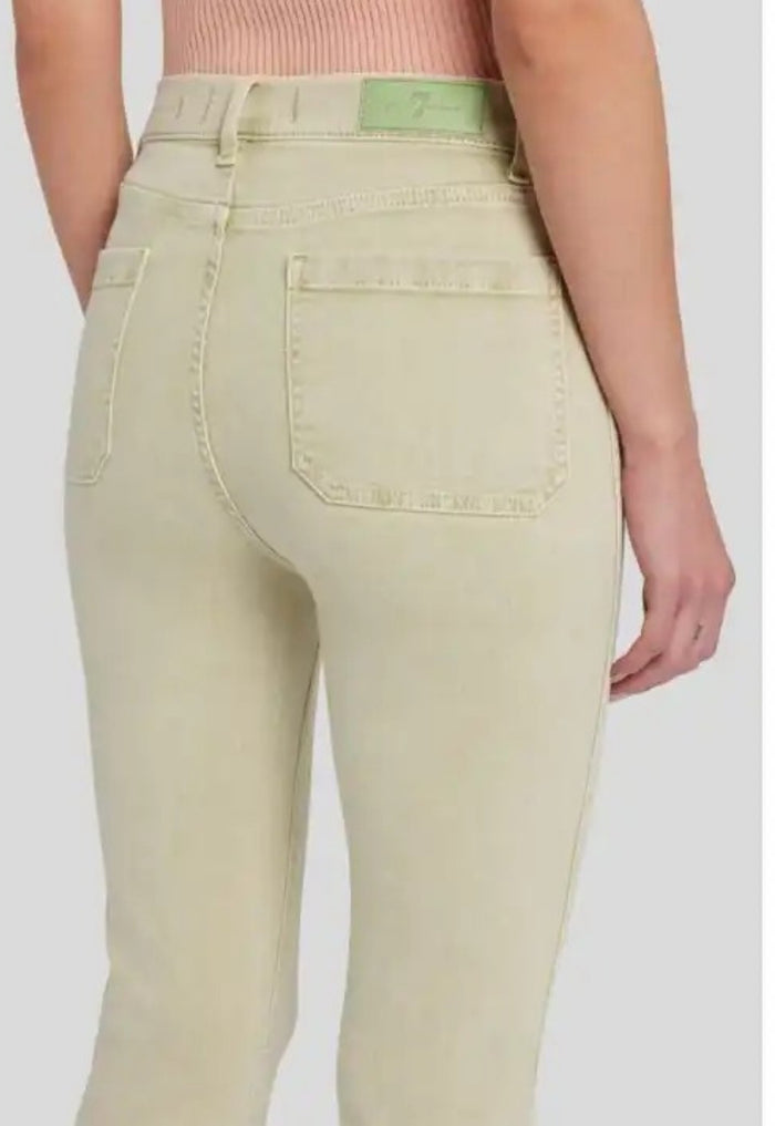 7 FOR ALL MANKIND WOMEN High-rise Slim-kick Jeans Patch Pockets Pear - MAISONDEFASHION.COM