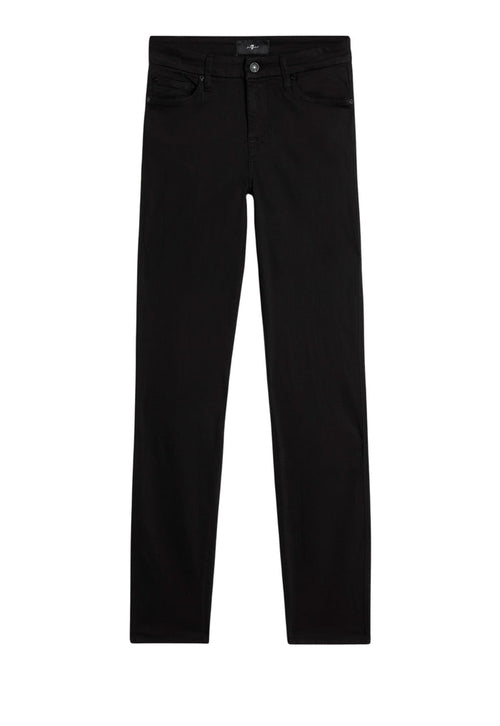 7 FOR ALL MANKIND WOMEN KIMMIE STRAIGHT Rinsed Mid Waist Slim Jeans Black - MAISONDEFASHION.COM