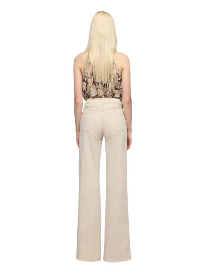 7 FOR ALL MANKIND WOMEN Lotta High Waist Wide Leg Jeans Beige - MAISONDEFASHION.COM