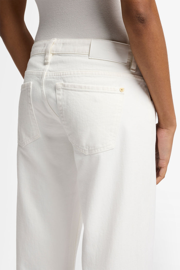 7 FOR ALL MANKIND WOMEN Low Waist Straight Jeans Milkyway White - MAISONDEFASHION.COM