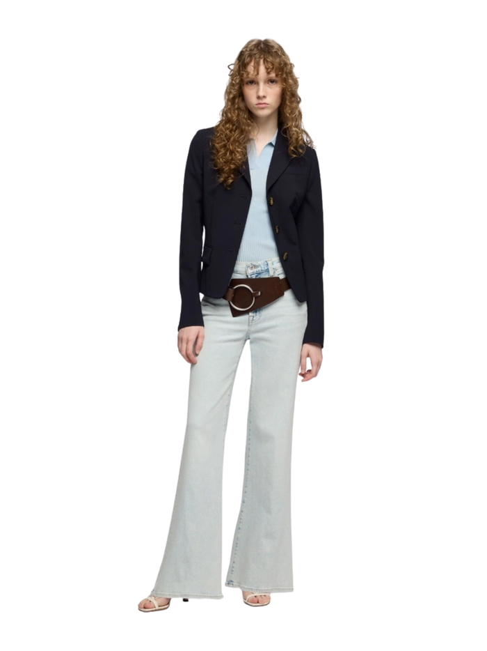 7 FOR ALL MANKIND WOMEN Modern Dojo High Waist Flared Jeans Light Blue - MAISONDEFASHION.COM