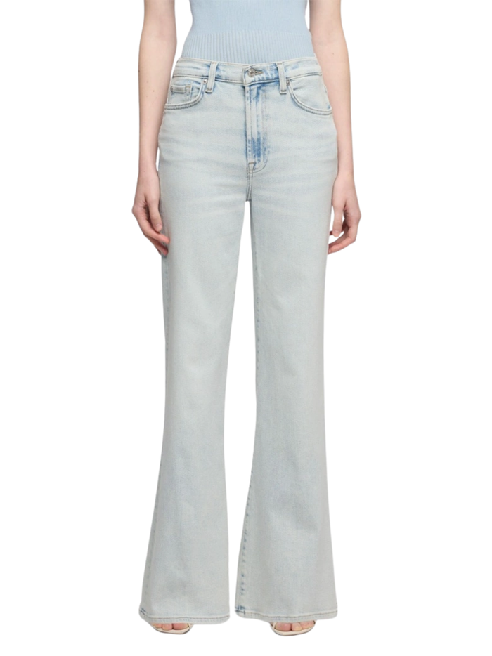 7 FOR ALL MANKIND WOMEN Modern Dojo High Waist Flared Jeans Light Blue - MAISONDEFASHION.COM