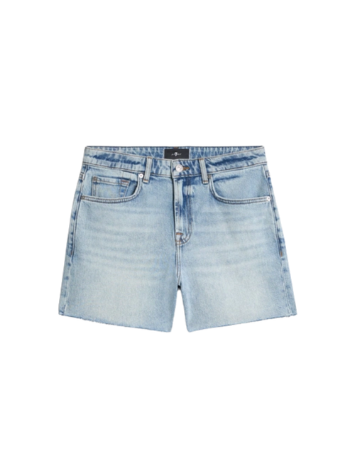 7 FOR ALL MANKIND WOMEN Monroe High Waist Shorts Mid Blue - MAISONDEFASHION.COM