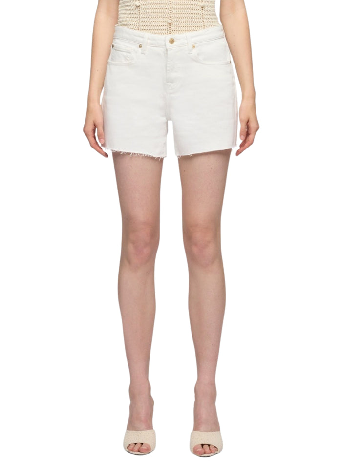 7 FOR ALL MANKIND WOMEN Monroe Long Shorts Milkyway - MAISONDEFASHION.COM
