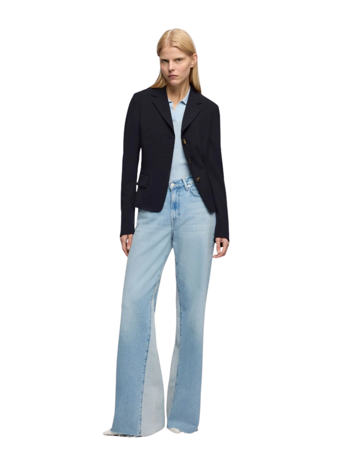 7 FOR ALL MANKIND WOMEN Panelled Lotta Jeans Light Blue - MAISONDEFASHION.COM