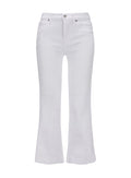 7 FOR ALL MANKIND WOMEN Raw Cut Cropped Dojo Soleil Jeans White - MAISONDEFASHION.COM