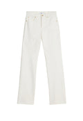 7 FOR ALL MANKIND WOMEN TESS High Rise Straight Jeans Milkyway White - MAISONDEFASHION.COM
