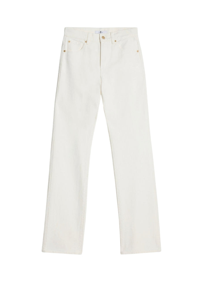 7 FOR ALL MANKIND WOMEN TESS High Rise Straight Jeans Milkyway White - MAISONDEFASHION.COM