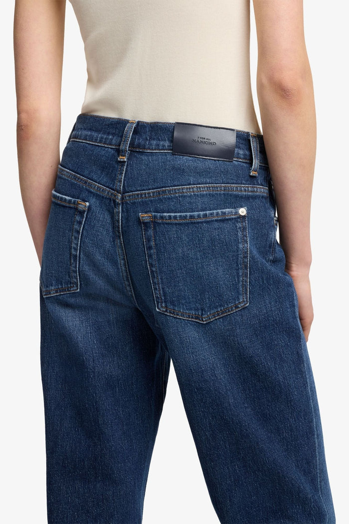 7 FOR ALL MANKIND WOMEN Tess Trousers Radar Jeans Dark Blue - MAISONDEFASHION.COM