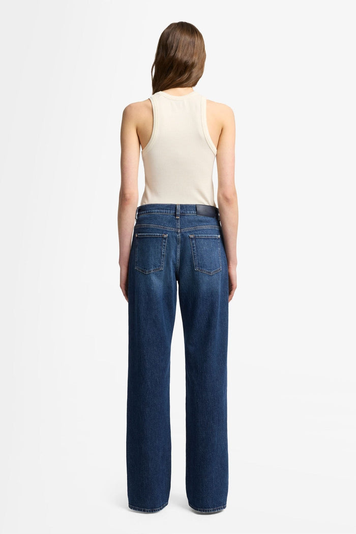 7 FOR ALL MANKIND WOMEN Tess Trousers Radar Jeans Dark Blue - MAISONDEFASHION.COM