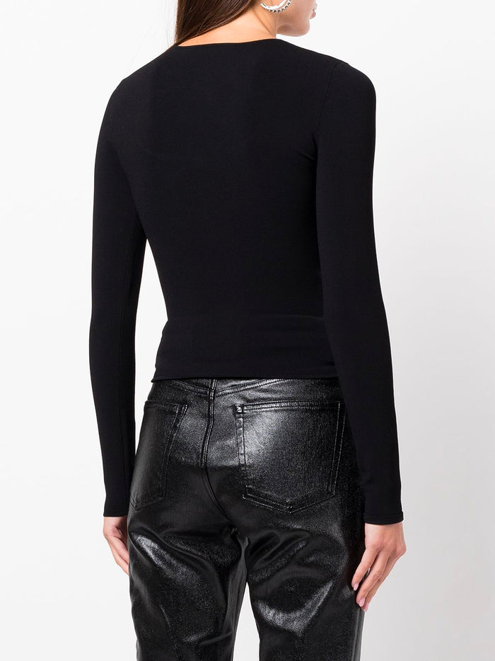 ALEXANDER WANG WOMEN Cut Out Detail Top Black - MAISONDEFASHION.COM