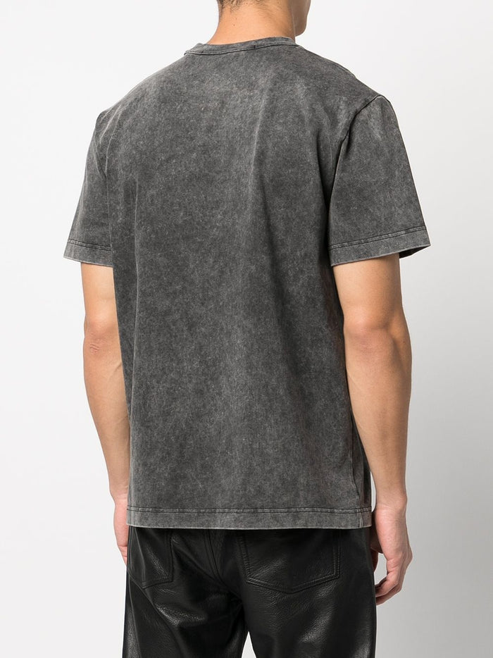 ALEXANDER WANG WOMEN Embossed Logo T-shirt Black - MAISONDEFASHION.COM