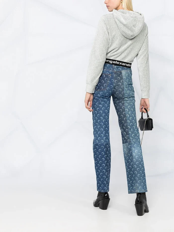 ALEXANDER WANG WOMEN Stretch Corduroy Hoodie Grey - MAISONDEFASHION.COM