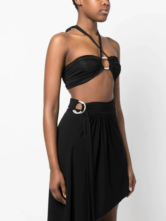 ALEXANDRE VAUTHIER Tube Top Black - MAISONDEFASHION.COM