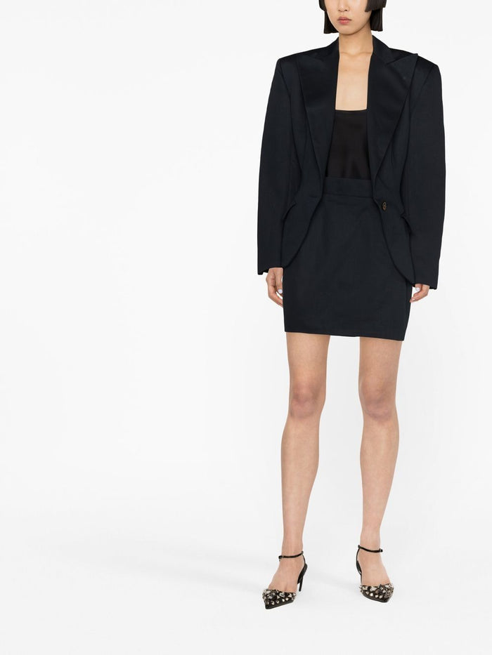 ALEXANDRE VAUTHIER Mini Skirt Japanese Blue - MAISONDEFASHION.COM