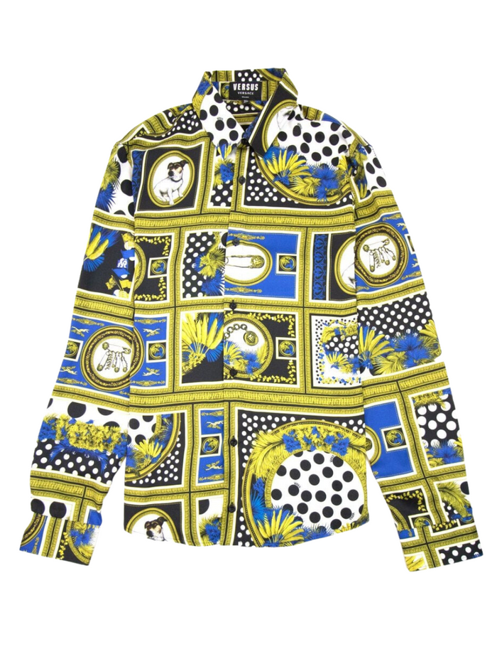 Versace All Over Print L/S Shirt - MAISONDEFASHION.COM