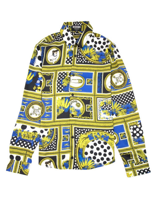 Versace All Over Print L/S Shirt - MAISONDEFASHION.COM