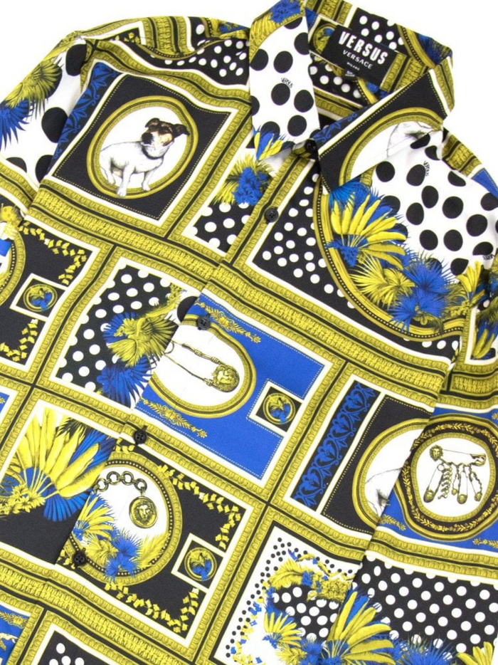 Versace All Over Print L/S Shirt - MAISONDEFASHION.COM