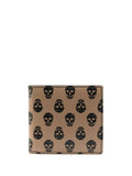 ALEXANDER MCQUEEN All Over Skull Wallet Beige - MAISONDEFASHION.COM