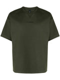 ALPHA TAURI MEN Jahev V3.Y7.02 Sweat Logo T-Shirt Dark Green - MAISONDEFASHION.COM