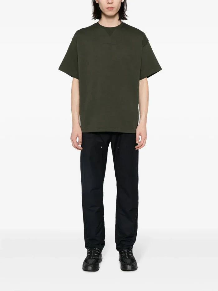 ALPHA TAURI MEN Jahev V3.Y7.02 Sweat Logo T-Shirt Dark Green - MAISONDEFASHION.COM