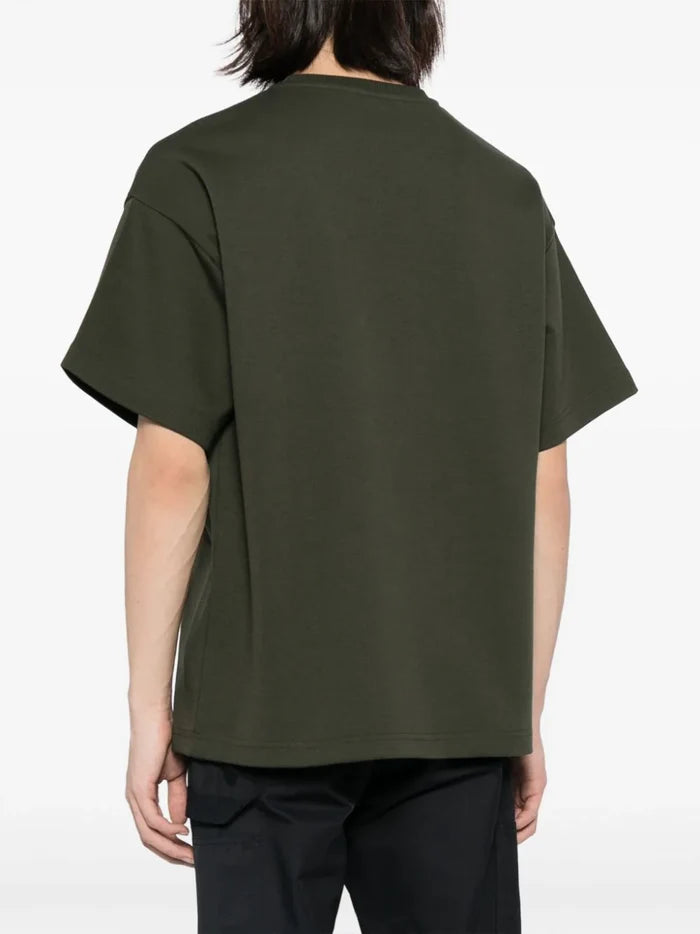 ALPHA TAURI MEN Jahev V3.Y7.02 Sweat Logo T-Shirt Dark Green - MAISONDEFASHION.COM