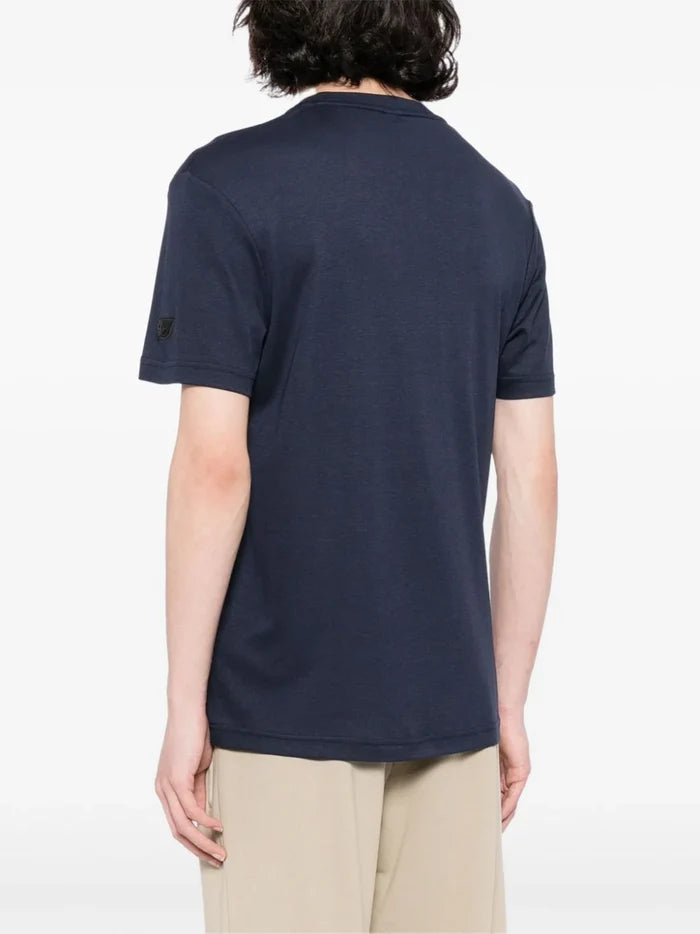 ALPHA TAURI Jopin Short Sleeves T-shirt Navy - MAISONDEFASHION.COM
