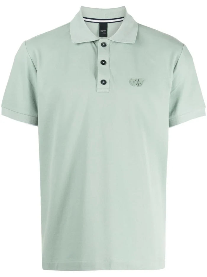 ALPHA TAURI MEN Junx Pique Polo Shirt Dusty Mint - MAISONDEFASHION.COM