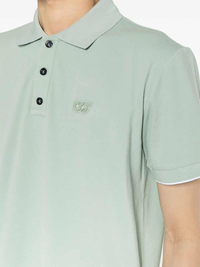 ALPHA TAURI MEN Junx Pique Polo Shirt Dusty Mint - MAISONDEFASHION.COM