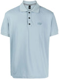 ALPHA TAURI MEN Junx Pique Polo Shirt Stone Blue - MAISONDEFASHION.COM