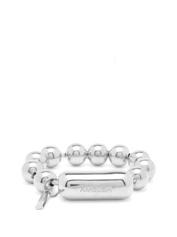 AMBUSH Huge Ball Chain Bracelet Silver - MAISONDEFASHION.COM
