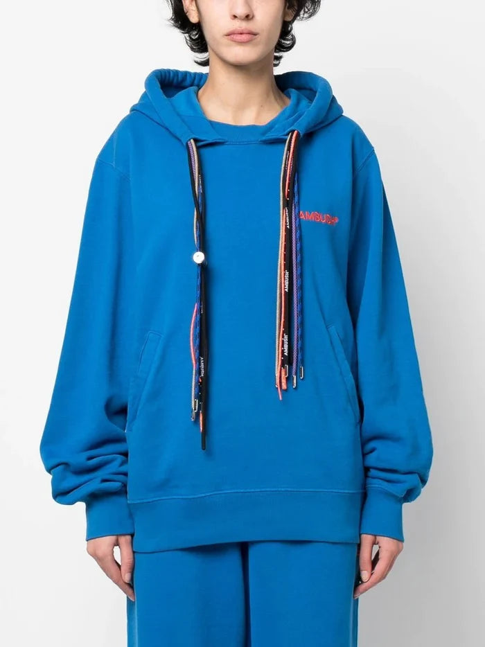 AMBUSH Multicord Hoodie Blue/Vermillion Orange - MAISONDEFASHION.COM