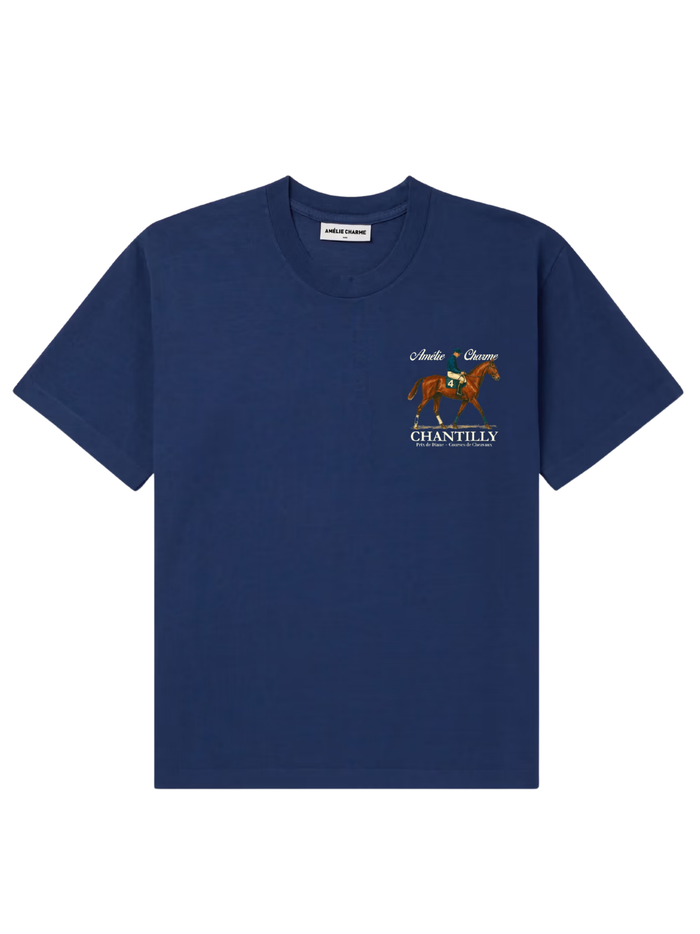 AMÉLIE CHARME Chantilly Racing T-Shirt Navy
