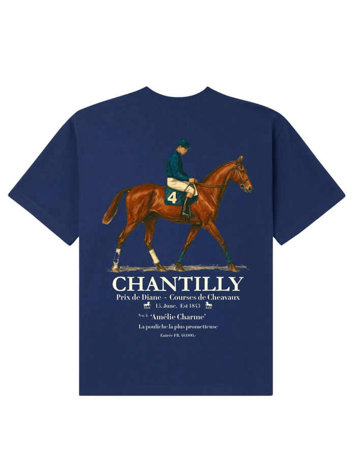 AMÉLIE CHARME Chantilly Racing T-Shirt Navy