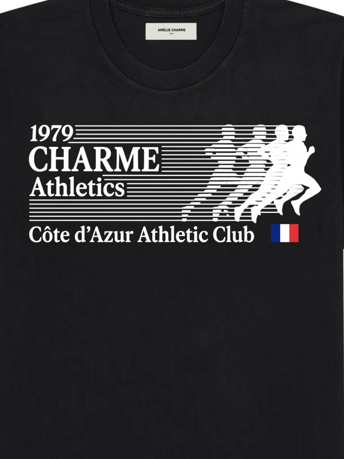 AMÉLIE CHARME Charme Athletics Club T-Shirt Black