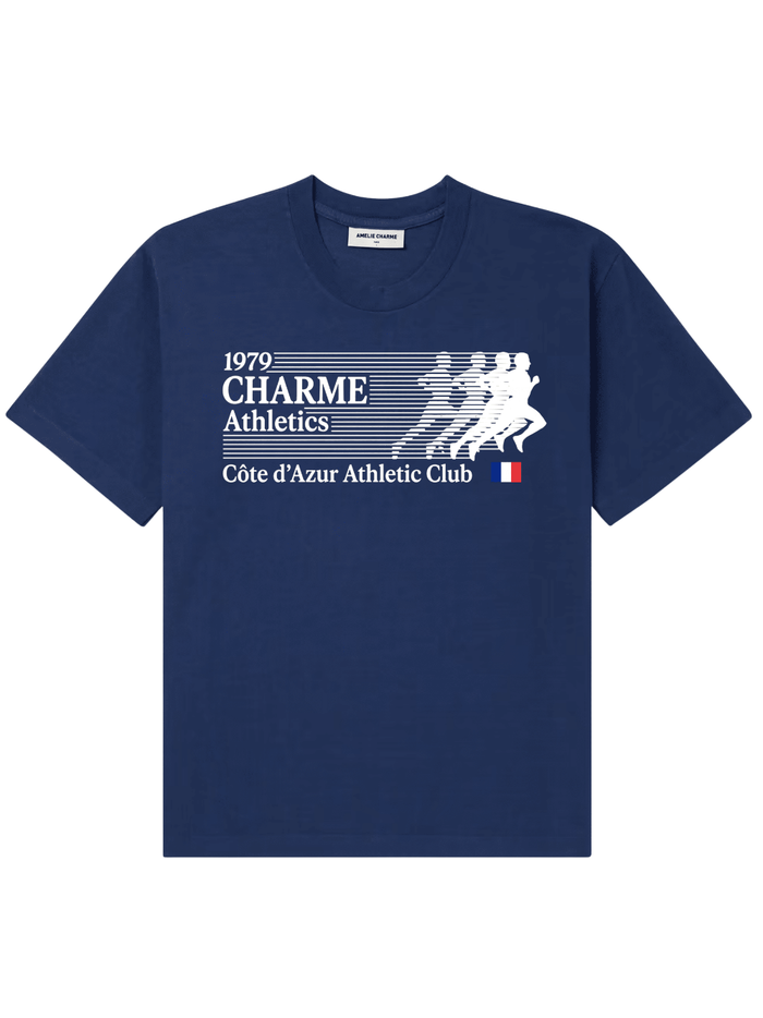 AMÉLIE CHARME Charme Athletics Club T-Shirt Navy