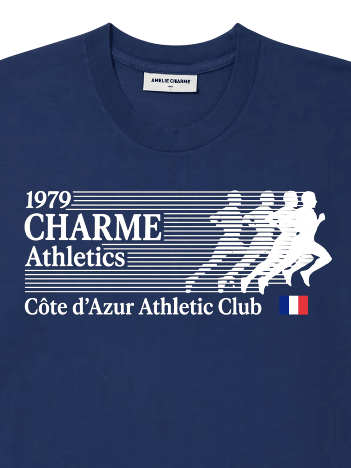 AMÉLIE CHARME Charme Athletics Club T-Shirt Navy