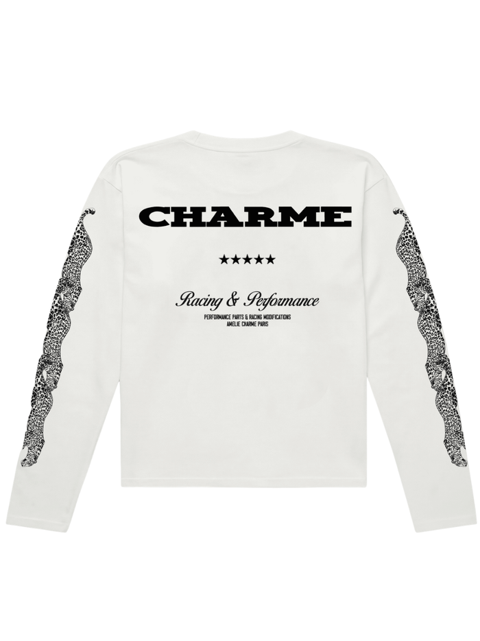 AMÉLIE CHARME Charme Racing & Performance Long Sleeve T-Shirt White