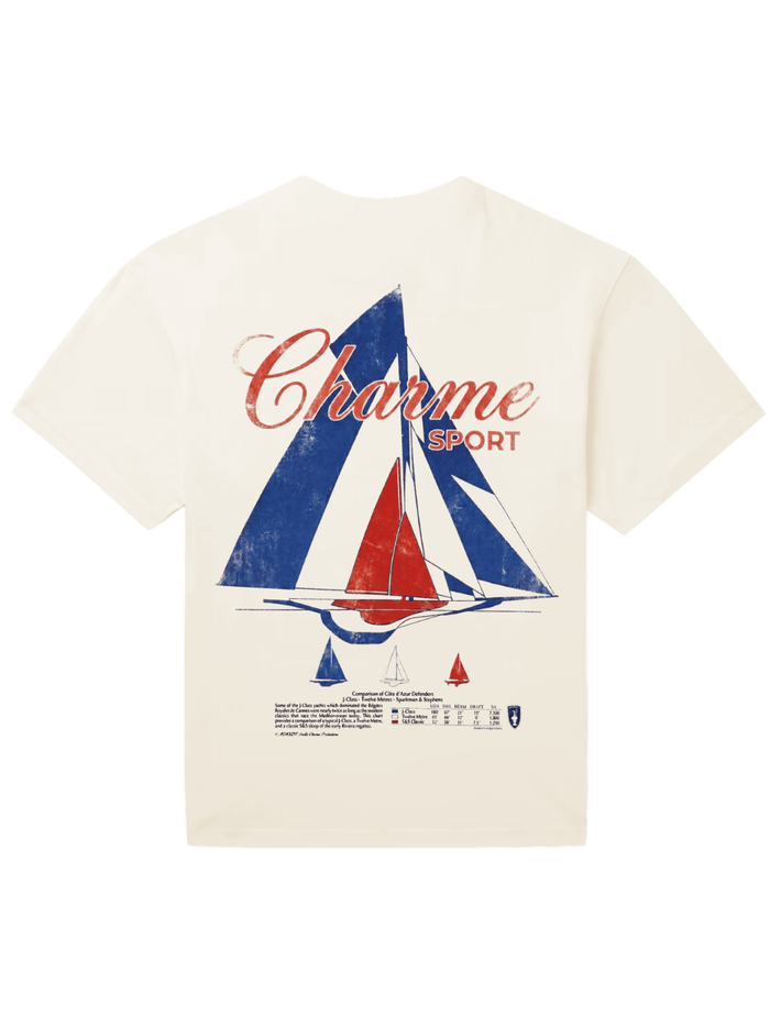 AMÉLIE CHARME Charme Sport Sailboat T-Shirt Beige